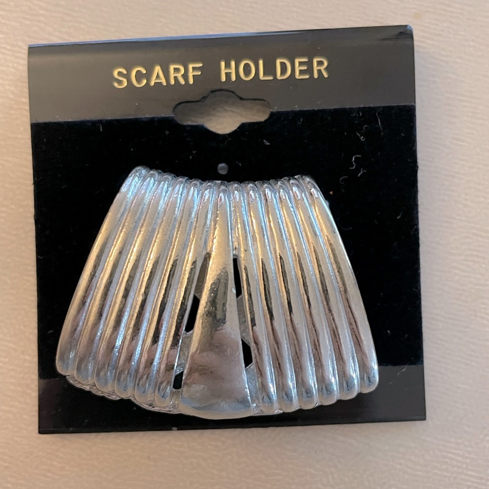 Silver Toned Scarf Holder